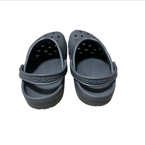 Classic Crocs Gray Unisex Clogs W/ Adjustable Back Strap Lightweight Water-Resis - Picture 8 of 10